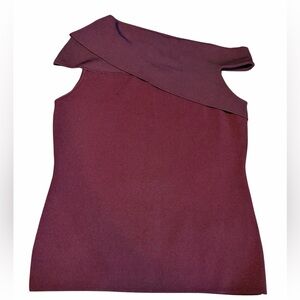 Reiss Asymmetrical Burgundy Top